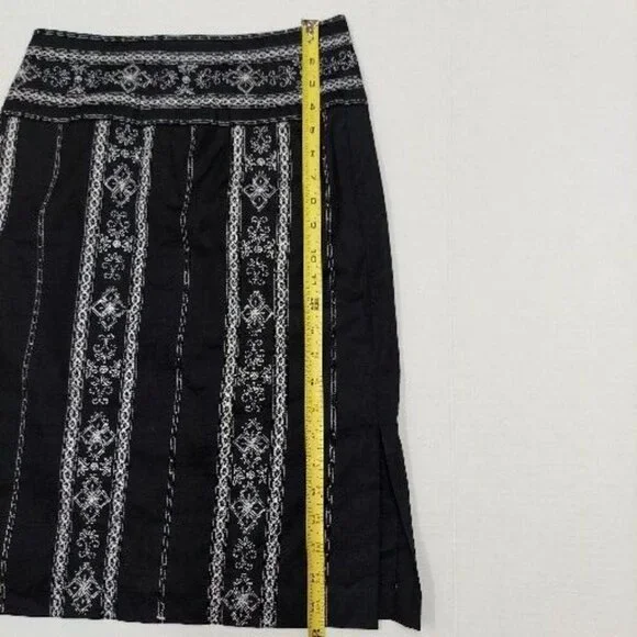 Jane Seymour Signature Embroidered Beaded Black Pencil Skirt 12 Petite - Picture 11 of 12